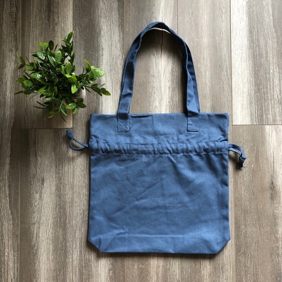 NEW Canvas Tote Bag With Drawstring - Picture 3 of 9